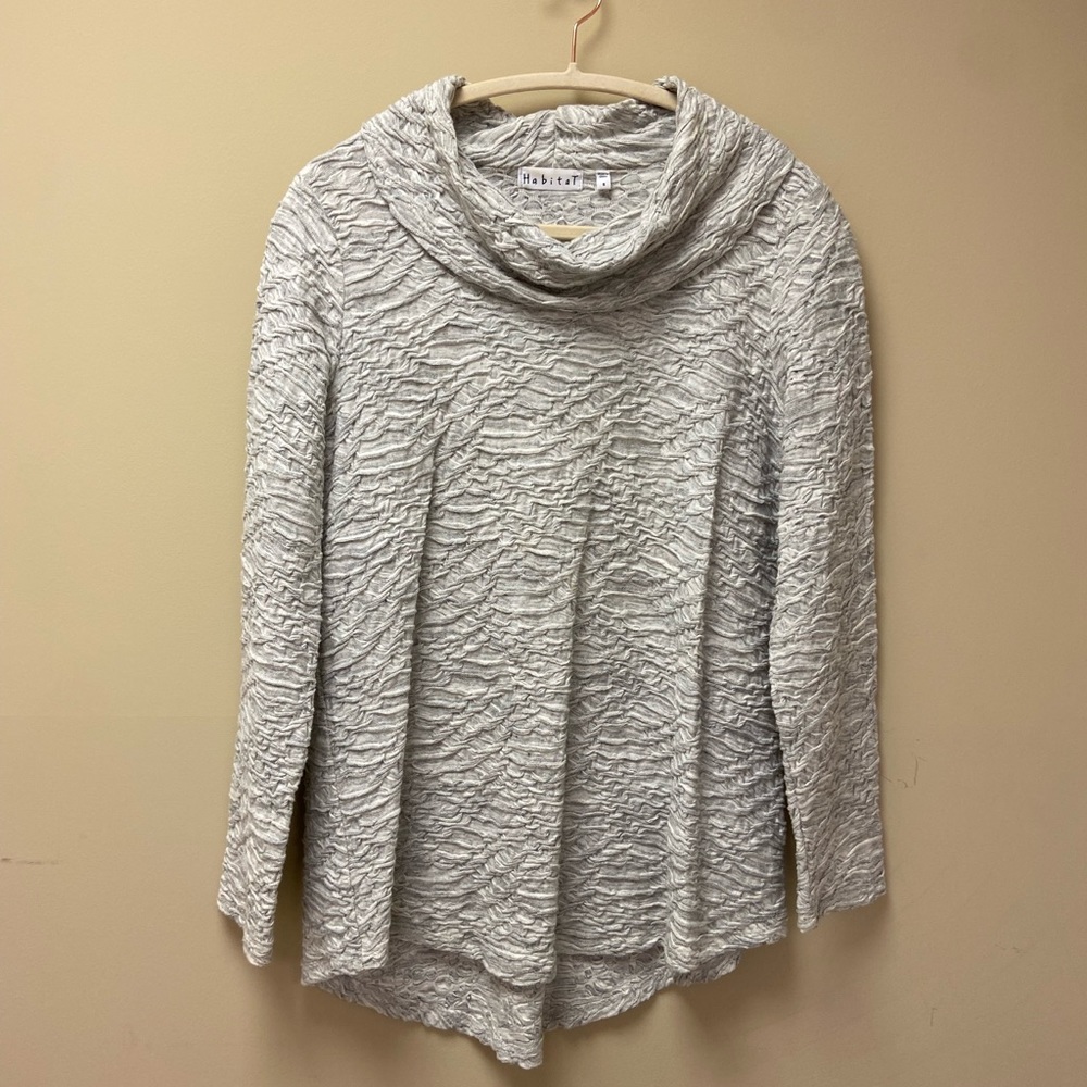 Cowl neck grey shirt